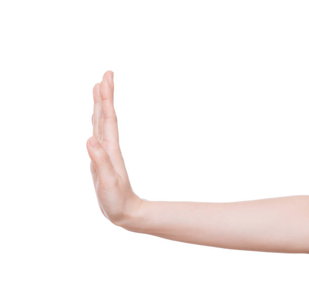 istock Female hand isolated on white background 898937792