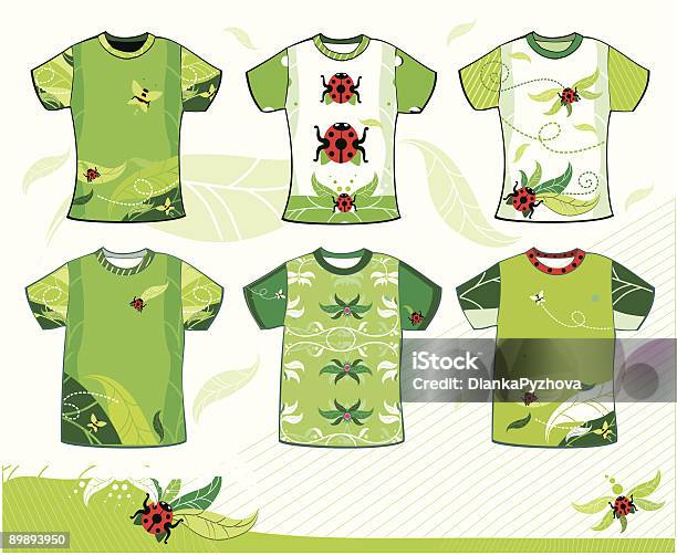 Graphic Tshirts Stock Vektor Art und mehr Bilder von Blatt - Pflanzenbestandteile - Blatt - Pflanzenbestandteile, Blume, Blumenmuster