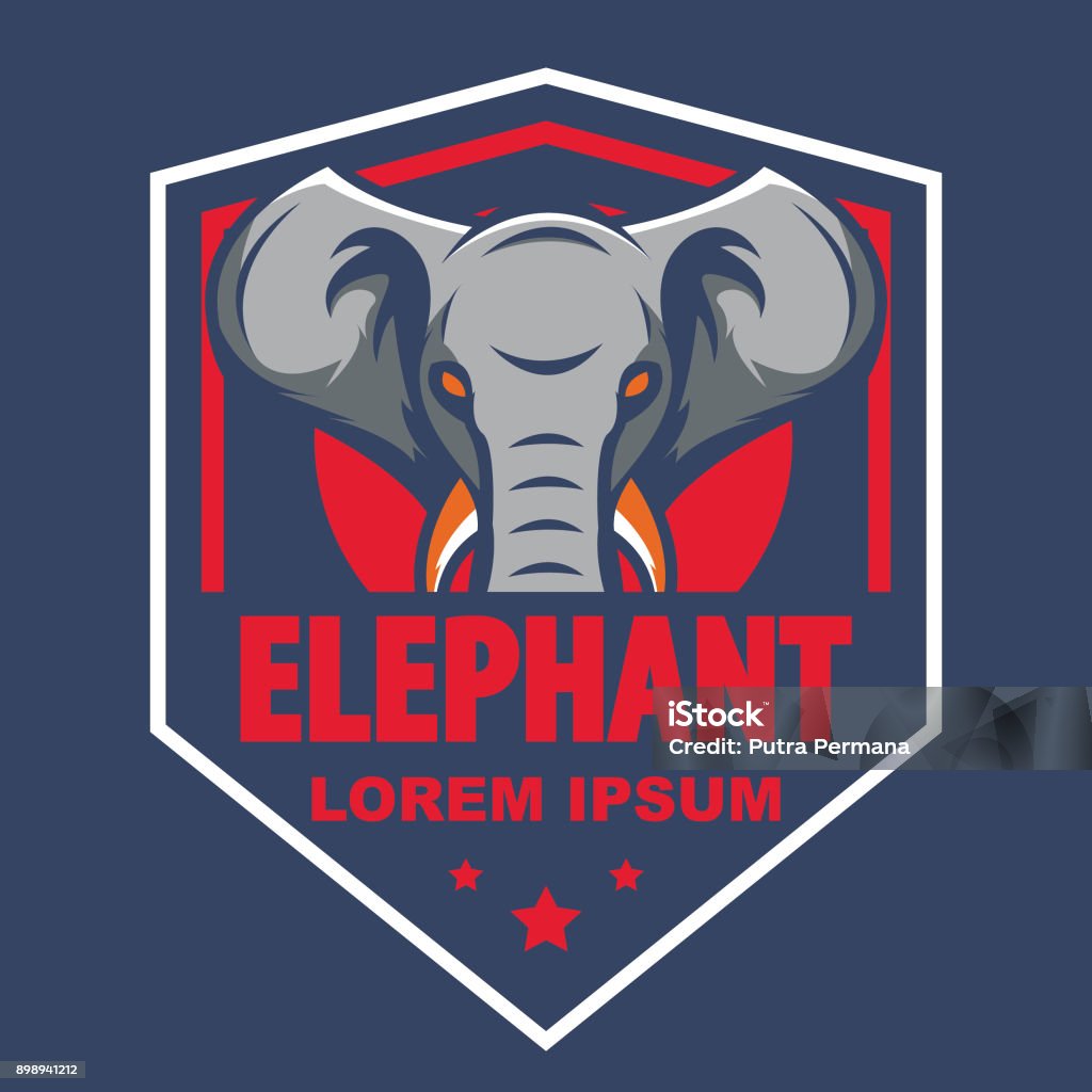 Elephan Design Elephant Design Template Stock Illustration - Download Image Now ...