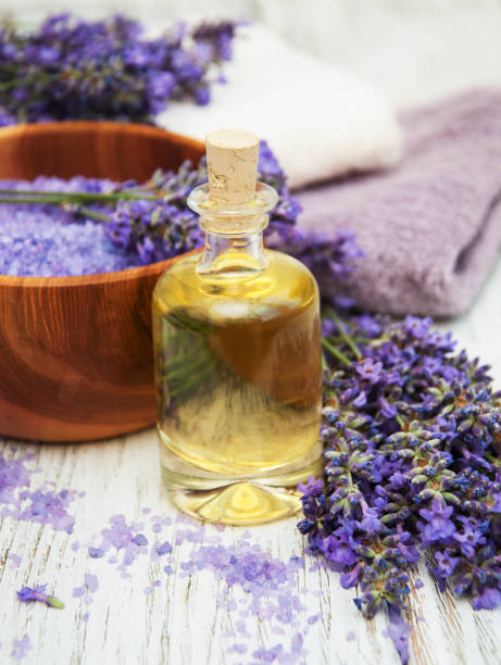 istock Lavender, sea salt, oil  and candle 898941832