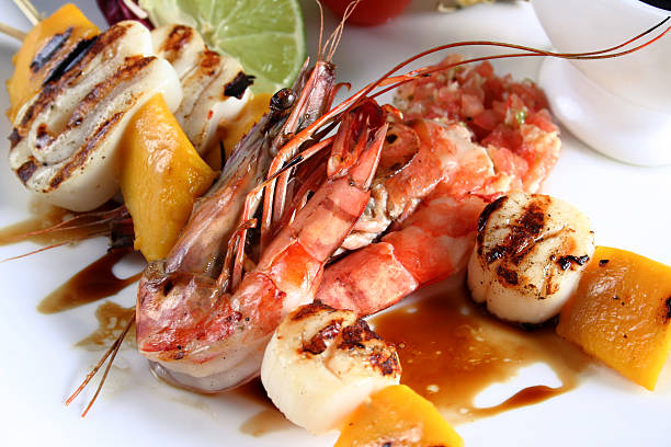 istock Sea food on gril 89894288