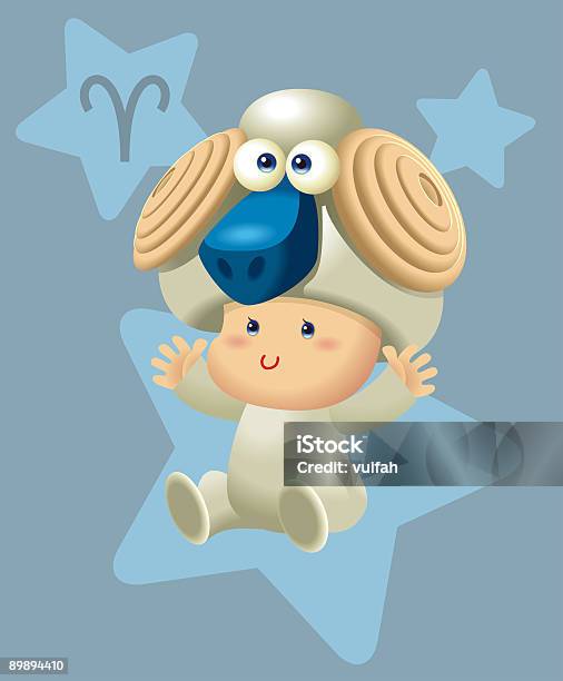 Babyhoroscope Aries Stock Illustration - Download Image Now - Aries, Animal, Astrology Sign