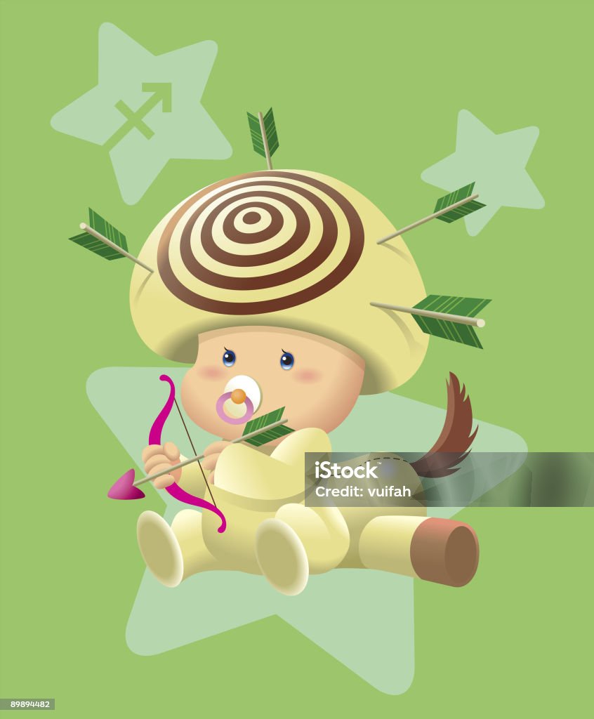 BabyHoroscope-Sagitário - Royalty-free Sagitário Ilustração de stock