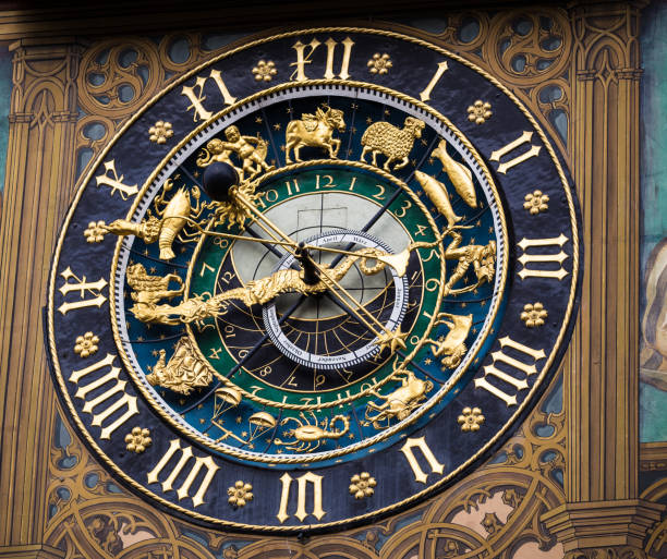 Astronomic Clock at the Town Hall of Ulm, Danube Astronomic Clock at the Town Hall of Ulm, Danube ulm germany stock pictures, royalty-free photos & images
