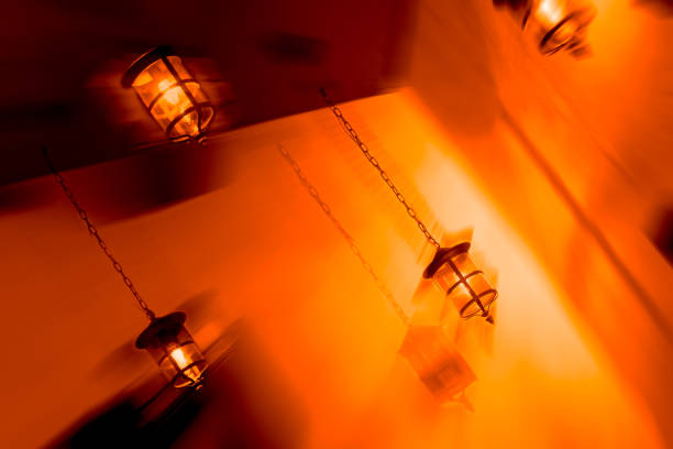 antique lamps with the abstract of light.