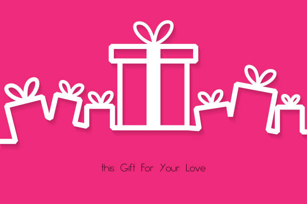 발렌타인 선물, 크리스마스 선물, giftbox 배경 사랑 - backgrounds greeting card bow anniversary stock illustrations