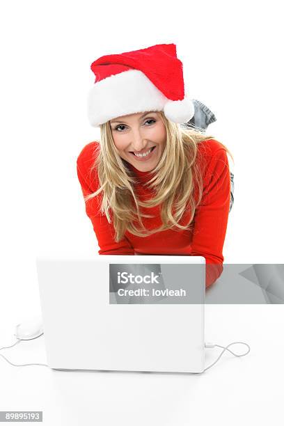 Weihnachtsshopping Stockfoto und mehr Bilder von Bankgeschäft - Bankgeschäft, Blondes Haar, Computer