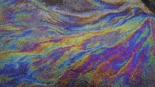 istock Petrol stain on asphalt 89895481