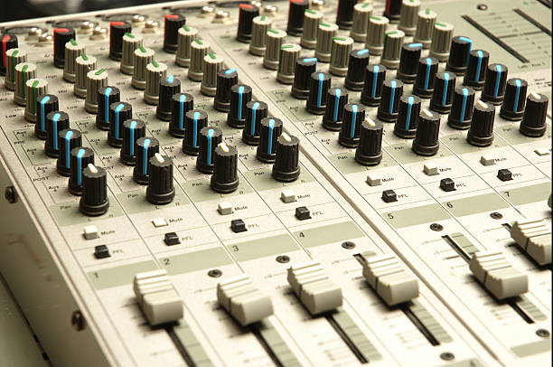 Sound Engineer's Audio Mixer stock photo