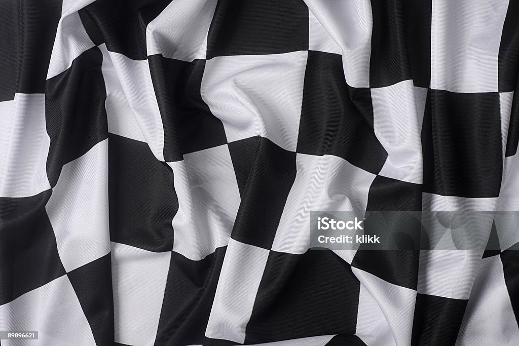 Real waving checkered flag  Stock Car Stock Photo