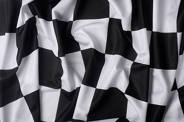 Real waving checkered flag  stock car photos stock pictures, royalty-free photos & images