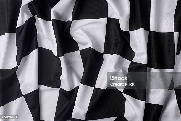 Real Waving Checkered Flag Stock Photo - Download Image Now - Stock Car, Backgrounds, Flag