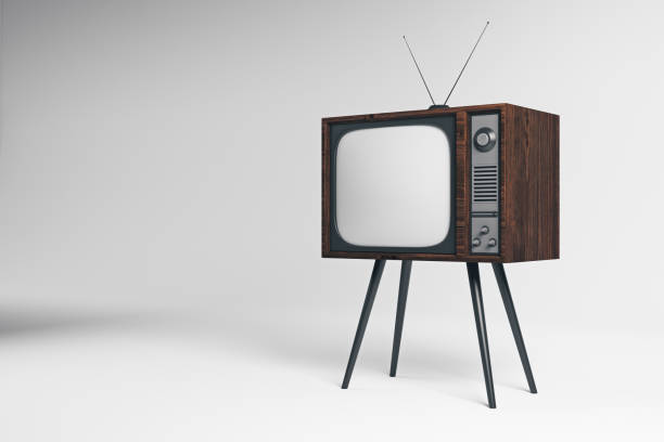 istock Old TV on whiite background 898966452