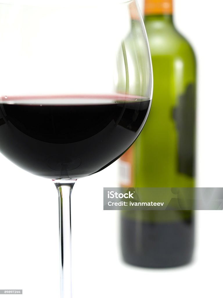Copo de vinho e Garrafa - Royalty-free Bebida Foto de stock