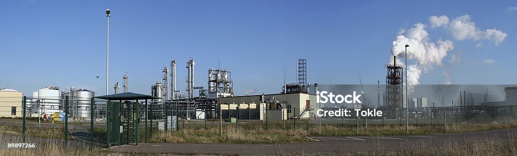 Chemical Industry 2  Blue Stock Photo