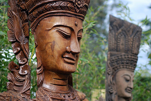 istock Apsara figures, celestial dancers decorated in garden 89897536