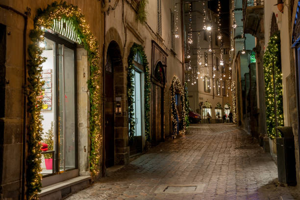 istock illuminated street to party 898975402