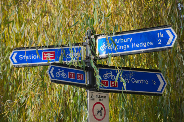 istock cyclist sign in Cambridge 898975750