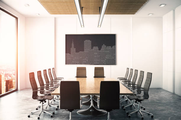 istock Conference room with circuit city image 898976224