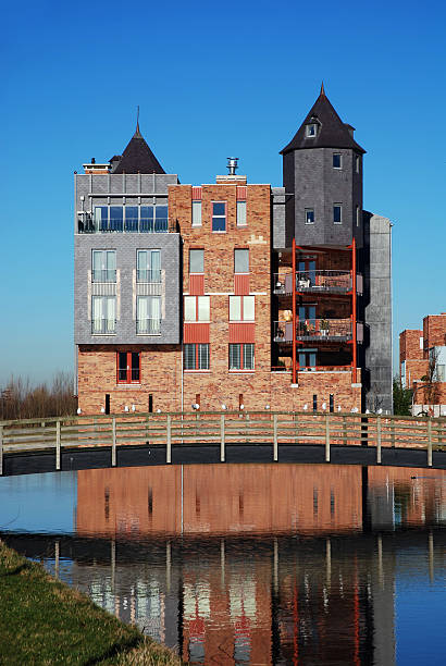 Modern Castle at Haverleij stock photo