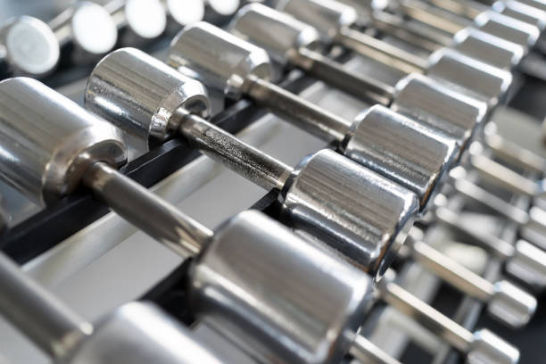istock Rows of dumbbells in the gym 898979722