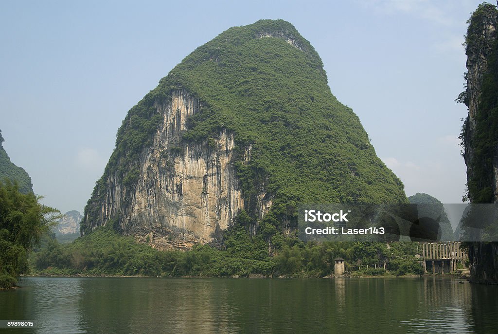 Río Li cerca de Yangshuo en Guangxi Provincia - Foto de stock de Agua libre de derechos