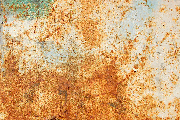 rust struktur - metal rust fungus paint cracked stock-fotos und bilder
