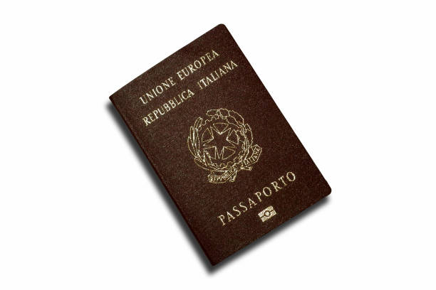 istock Italian passport isolated on a white background 898992292