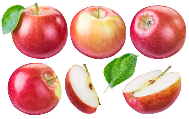 istock Ripe red apple with water drops. 898994462