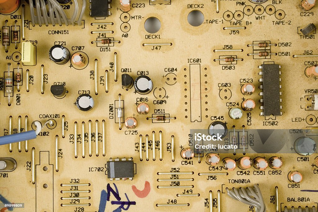 Electric board  Binary Code Stock Photo
