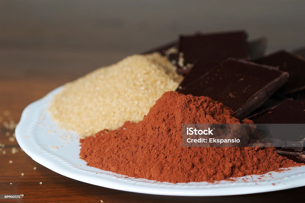 Pastel de Chocolate ingredientes - Foto de stock de Azúcar libre de derechos