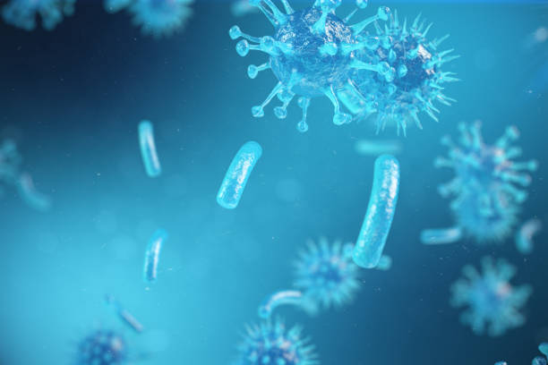 viral hepatitis infection causing chronic liver disease, hepatitis viruses, 3d illustration - flu virus russian influenza swine flu virus imagens e fotografias de stock