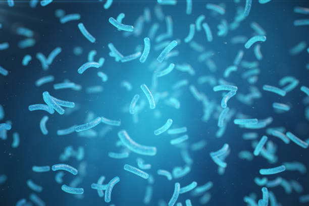 3d Illustration virus, bacteria, cell infected organism, virus abstract background. Hepatitis viruses in infected organism