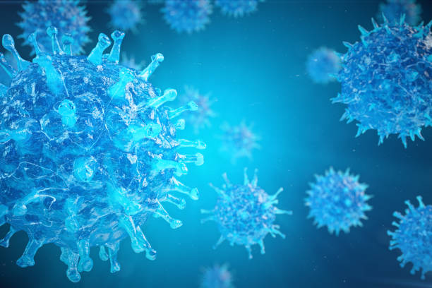 viral hepatitis infection causing chronic liver disease, hepatitis viruses, 3d illustration - russian influenza epidemic virus flu virus imagens e fotografias de stock