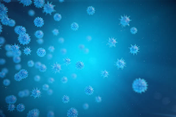istock 3d Illustration virus, bacteria, cell infected organism, virus abstract background. Hepatitis viruses in infected organism 899002616
