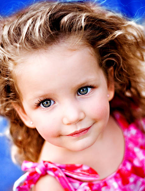 pretty little girl stock photo