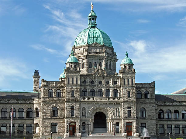 Parliament Building in Victoria, British Columbia stock photo