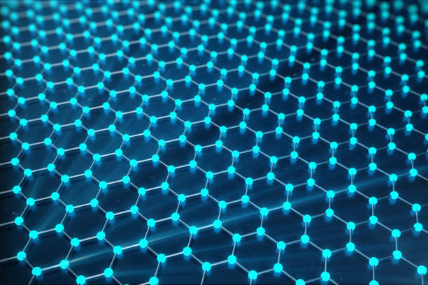 istock 3D Rendering of Graphene atomic structure - nanotechnology background illustration. 899004306