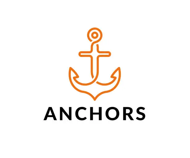 Vector illustration of anchor vector icon