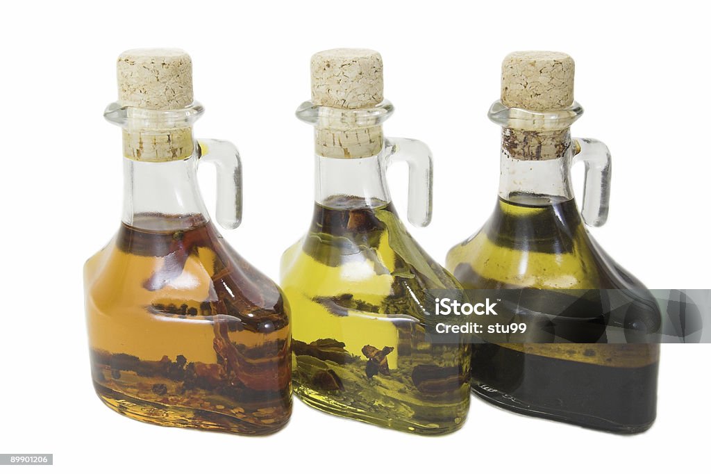 Três óleos - Foto de stock de Molho Vinagrete royalty-free
