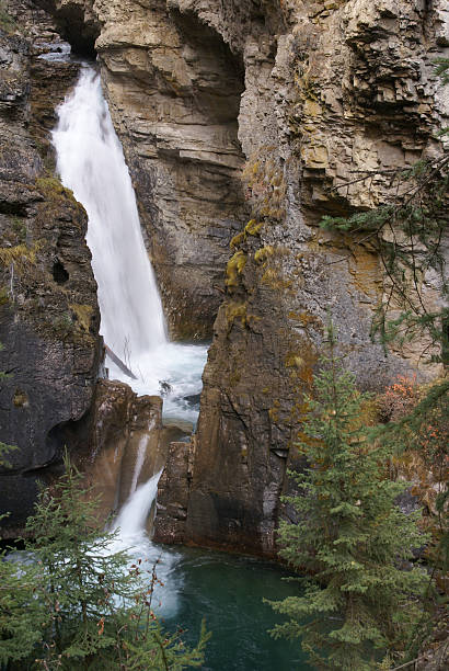 istock Waterfalls in narrow canyon 89901281