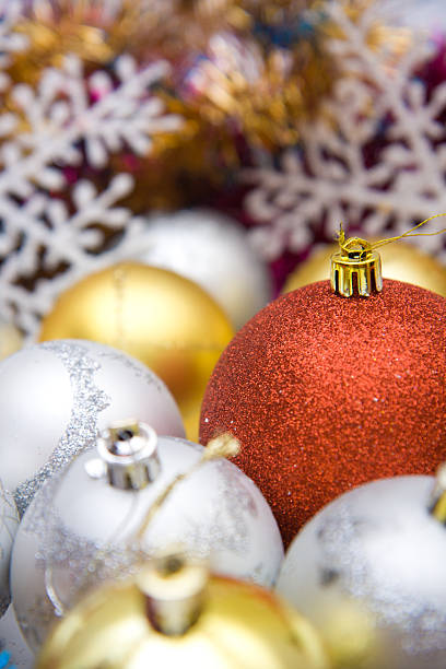 istock Colorful christmas decoration set 89901290