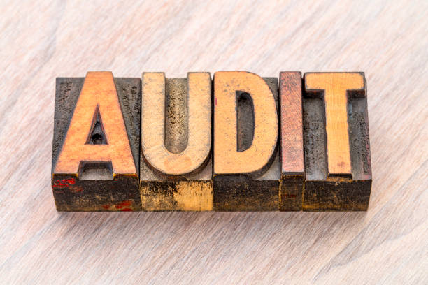 istock audit word abstract in wood type 899015324