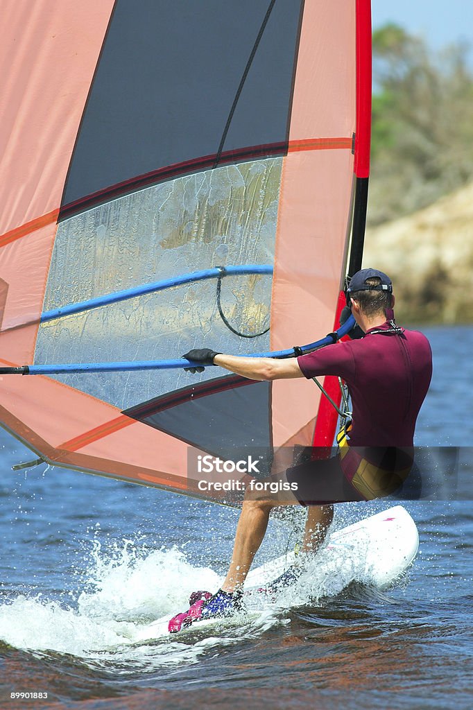 Windsurfista de trás - Foto de stock de Adulto royalty-free