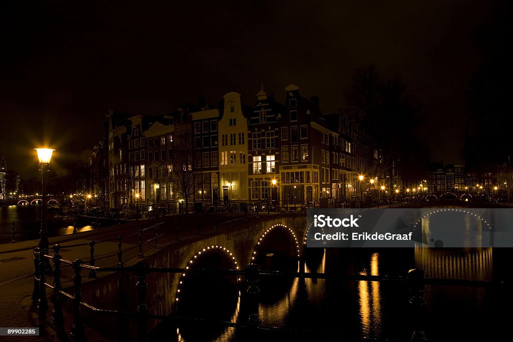 Amsterdam notte 3 - Foto stock royalty-free di Notte