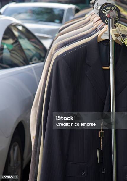 Mens Suits For Sale Stock Photo - Download Image Now - Rack, Street, Suit