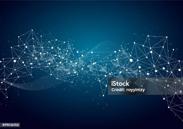 Abstract Technology Futuristic Network Stock Illustration - Download Image Now - Computer Network, Data, Light - Natural Phenomenon