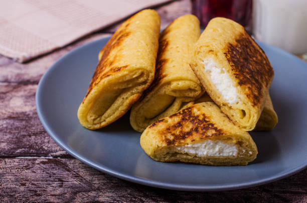 istock Pancakes with white filling 899039514