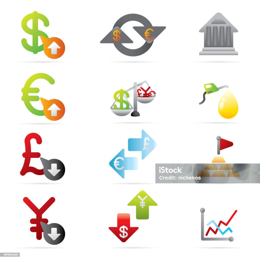 Economia icone - Illustrazione stock royalty-free di Accordo d'intesa