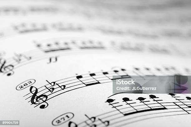 Spartiti Musicali - Fotografie stock e altre immagini di Carta - Carta, Chiave di violino, Composizione orizzontale